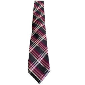ProntoUomo platinum Mens wearhouse mauve pink white gray plaid Xlong